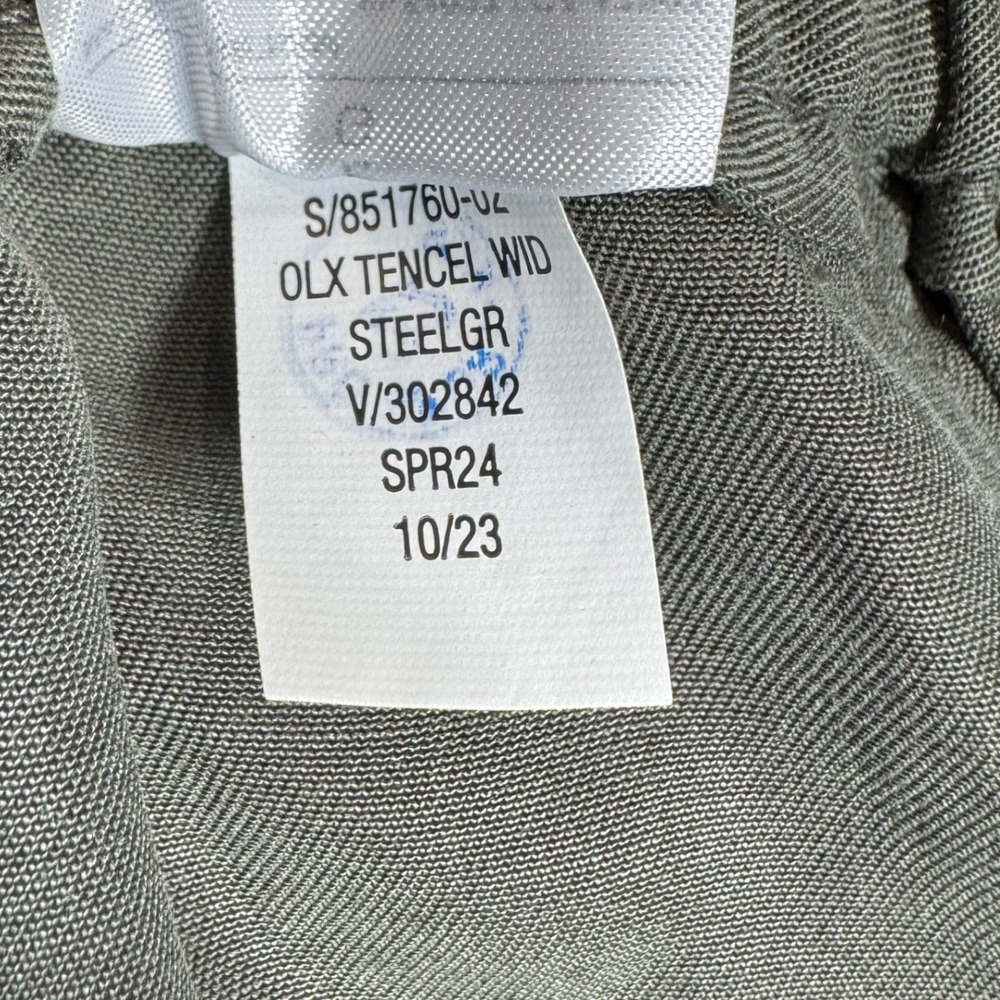 Banana Republic NWT Tencel Wide Leg Pants Large Steel Green 851760 Gray Highrise - Picture 6 of 11